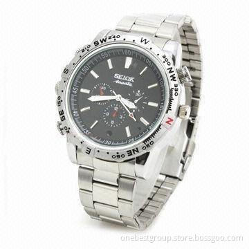 DVR Camera Watch in Metal Case, Clear Compact Video Recorder, OEM Orders Welcomed